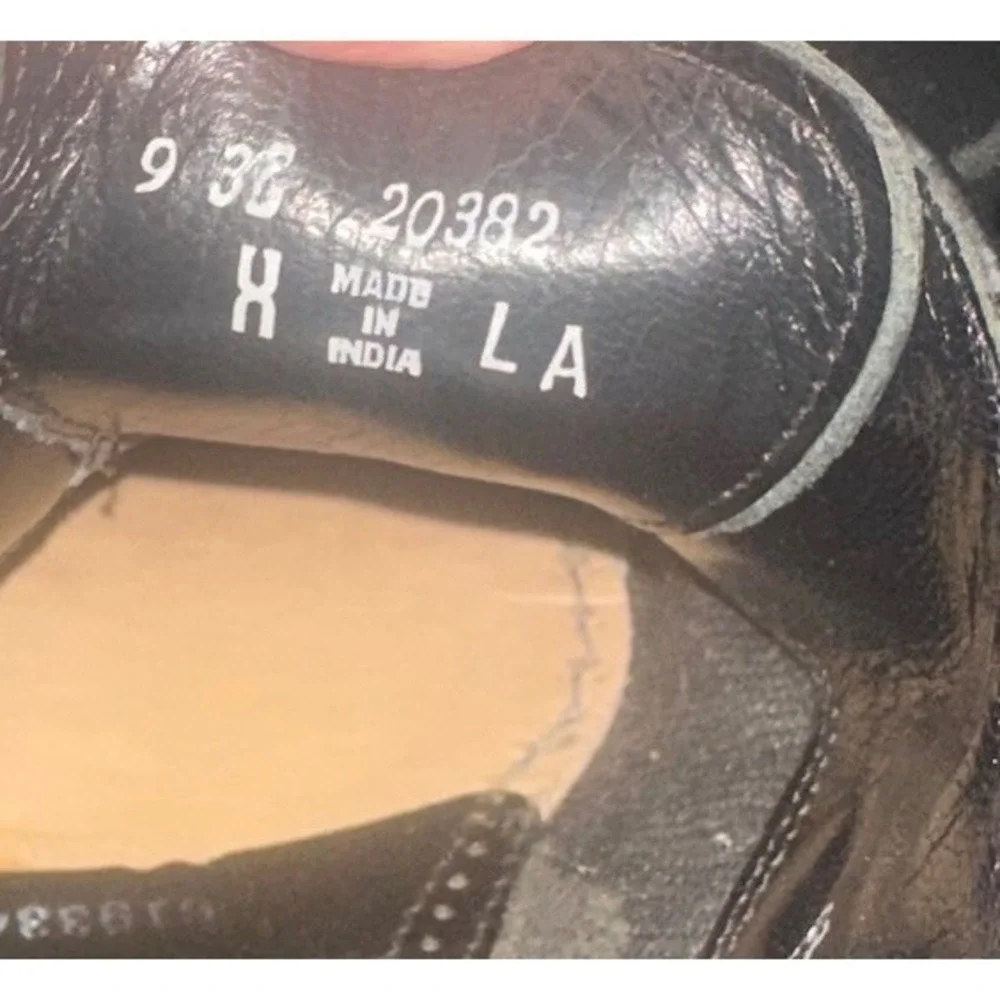 Florsheim Black Leather Dress Shoes Mens  Lexington Cap Toe Oxford 20382 Size 9